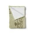thumbnail image 2 of Art Nouveau Soft Flannel Fleece Blanket, Botanical Framework with Pineapples Exotic Nature Inspired Antique Look, Cozy Plush for Indoor and Outdoor Use, 60" x 80", Sage Green Sepia, by Ambesonne, 2 of 5