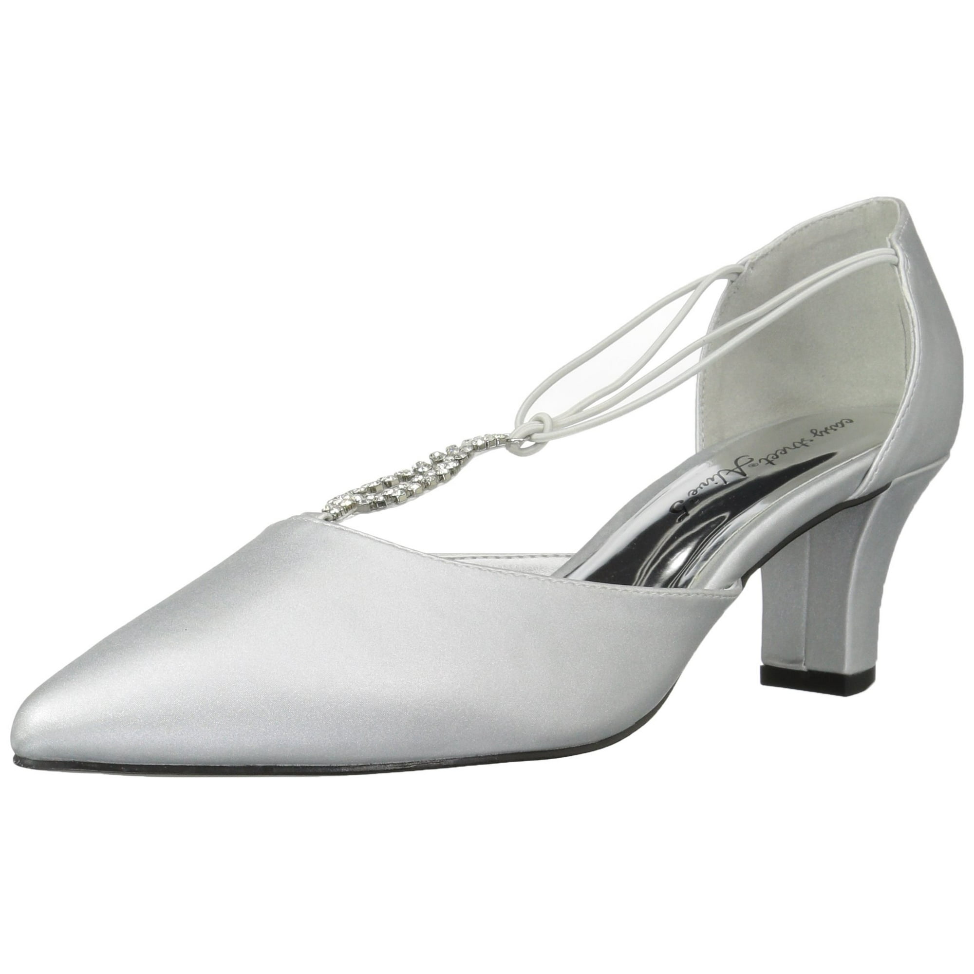 Easy Street Women s Moonlight Dress Pump silver satin 9.5 M US Walmart