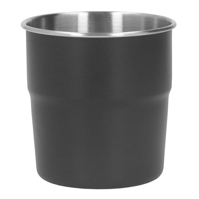 Tasse à Café Empilable De Camping En Acier Inoxydable Tasse Isolée 320 Ml En Acier Inoxydable à Double Paroi Petite Tasse à Café En Métal Tasse à Boire Pour le Camping à la Maison(Noir)