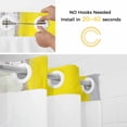 thumbnail image 2 of Yellow No Hook Shower Curtain with Snap in Liner, Modern Geometric Grey Oil Painting Abstract Double-Layer Waterproof Fabric Shower Curtains for Bathroom Hotel Bathtub, Mesh Top 72"x78", 2 of 9