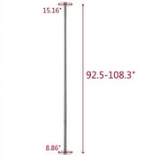Alden Design Adjustable Portable Dance Pole with Static and Spinning Exercise Fitness Modes, Silver