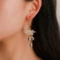 thumbnail image 5 of Pendientes colgantes de flores acrílicas de tendencia de moda Pendientes colgantes de acrílico femeninos Borla de aleación, A11, 5 of 5