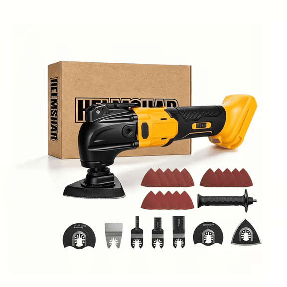 HELMSHAR Cordless Brushless Oscillating Multi-Tool, Compatible with Dewalt 20V MAX Battery, Quick-Release Blade Change, Multi-Function Cutting & Polishing, Tool Only