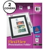 Avery Flexi-View Two Pocket Folders, 2 Black Folders (47847)