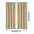 thumbnail image 6 of Begzeat Blackout Curtains for Bedroom，Thermal Insulated 100% Blackout Curtains for Bedroom with Black Liner, Double Layer Full Room Darkening Noise Reducing Grommet Curtain (Beige), 6 of 7