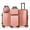 Rose Gold, variant on 5PCS Vertical Striped Hardside Luggage Set with TSA Locks and 360° Spinner Wheels, Brown