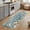 Blue Crab, variant on Small Door Mat Indoor Outdoor 15.7"x23.6",Blue Beige Spring Floral Absorbent Non Slip Entry Rug,Summer Botanical Watercolor Low Profile Welcome Mat for Front/Side Door Apartment Entrance Bathroom