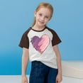 thumbnail image 7 of Girls Raglan Graphic Tees Size 3-14 Baseball Summer Cute Short Sleeve T-Shirts Loose Fit Round Neck Casual Tops Brown， 13 Years, 7 of 7