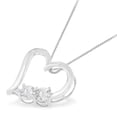 thumbnail image 2 of Sterling Silver 1/10ct TDW Diamond Heart Pendant Necklace (I-J, I3), 2 of 7