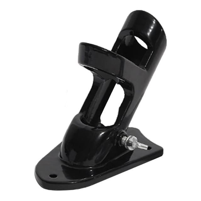 Graflsoa Dual-Slot Flagpole Mount Base - Premium Aluminum Alloy, Compatible with 1-Inch Flagpoles, Black/White Options, Easy Installation for Various Surfaces