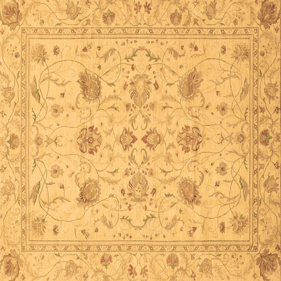 Ahgly Company Indoor Square Oriental Brown Traditional Area Rugs, 6' Square