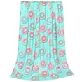 thumbnail image 2 of Honeii Colorful Sweet Donuts Print Fleece Blanket - Throw Blanket for Bed, Sofa, Couch, Camping, and Travel , Microplush Ultra Soft Warm Blanket-40"x30", 2 of 7