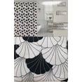 thumbnail image 3 of Serafin Home Jayda Seashells Printed Canvas Shower Curtain, Black-White, 70x72 Inches, 3 of 8