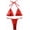 Red, variant on Women's Sexy Solid Metallic Bikini Set Y2K Two Piece Swimsuit Full Coverage Bathing Suit Push Up Swimwear for Women