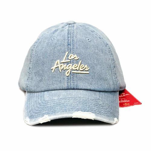 Rescue All The Dogs Distressed Patch Trucker Hat Sky Blue