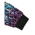 thumbnail image 2 of Fashion Womens Sequin Long Sleeve Front Zip Jacket with Ribbed Cuffs, 2 of 5