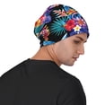 thumbnail image 4 of Xecao Tropical Palm Leaves Print Beanie Knitted Hat for Men Women, Winter Fashion Knit Cuffed Caps Unisex, 4 of 7