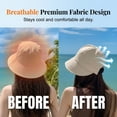 thumbnail image 4 of longantii Wide Brim Baseball Cap for Women & Men, UPF Sun Protection Adjustable Baseball Hat for Hiking, Camping, Beach Beige, 4 of 7