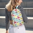 thumbnail image 5 of Lsque Cute French Bulldog Pattern Canvas Daypack, Durable Backpack, High-quality Versatile Backpack,Vintage Compact Backpack-Medium, 5 of 6