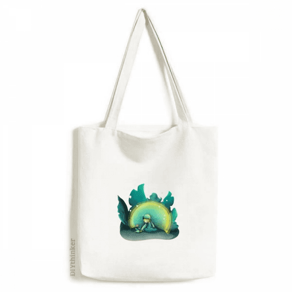 Peacock Demon Painting Tote Canvas Bag Shopping Satchel Casual Handbag
