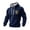 Navy, variant on Mens Patriotic 4th of July Clothes 250 Year American Anniversary Sweatshirt Long Sleeve Waffle Hooded Pullover with Pocket