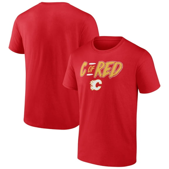 Men's Red Calgary Flames Ice Cluster T-Shirt
