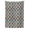 thumbnail image 3 of Ambesonne Moroccan Tablecloth Rectangular Table Cover, Portuguese Tiles Motif, 60"x84", Dark Blue Amber Red, 3 of 4