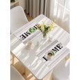 thumbnail image 5 of Rustic Placemats Set of 6, Eucalyptus Leaves Green Wreath Wooden Plaid Home Placemats for Dining Table, Place Mats for Kitchen Tabletop, Waterproof Wipeable Dining Table Mats Set, 5 of 9