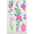 thumbnail image 3 of Unique Bargains 10 Pcs Luminous Fake Tattoos Animal Pattern Temporary Tatto Fluorescent Yellow, 3 of 5