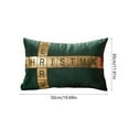 thumbnail image 3 of Yhmxh 12"X20" Christmas Throw Pillow Covers Cases, Gold Foil Xmas Throw Pillow Cases Decorations Winter Indoor Home Holiday Decor Ornaments Velvet Cushion Cover for Sofa Bedroom, 3 of 6