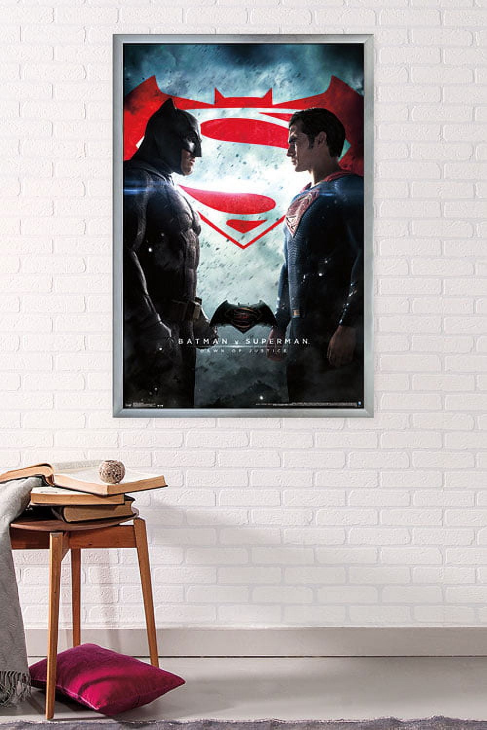 DC Comics Movie - Batman v Superman - One Sheet Wall Poster, 22.375" x 34", Framed