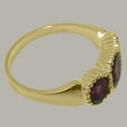 thumbnail image 4 of LBG British Made 14k Yellow Gold Natural Garnet Womens Anniversary Ring - 33 size options - Size 6.5, 4 of 7