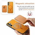 thumbnail image 2 of Dteck Case with Detachable Card Wallet for Samsung Galaxy A15,Magnetic Leather 2 in 1 Removable Card Slot Wallet Case Shockproof Mag Safe Back Cover for Galaxy A15 5G,Yellow, 2 of 9