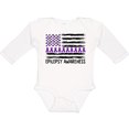 thumbnail image 3 of Inktastic Epilepsy Awareness Purple Ribbons and Flag Boys or Girls Long Sleeve Baby Bodysuit, 3 of 5