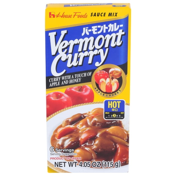 (Pack of 10) House Foods Mix Sauce Curry Vermont Hot 4.05 oz