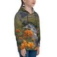 thumbnail image 3 of Daiia Mountain Cows Flower Stream for Boys Fashion Hoodies & Sweatshirts with Kangaroo Pocket,Hooded Sweatshirt for Kid, Breathable& Moisture Wicking-X-Large, 3 of 6