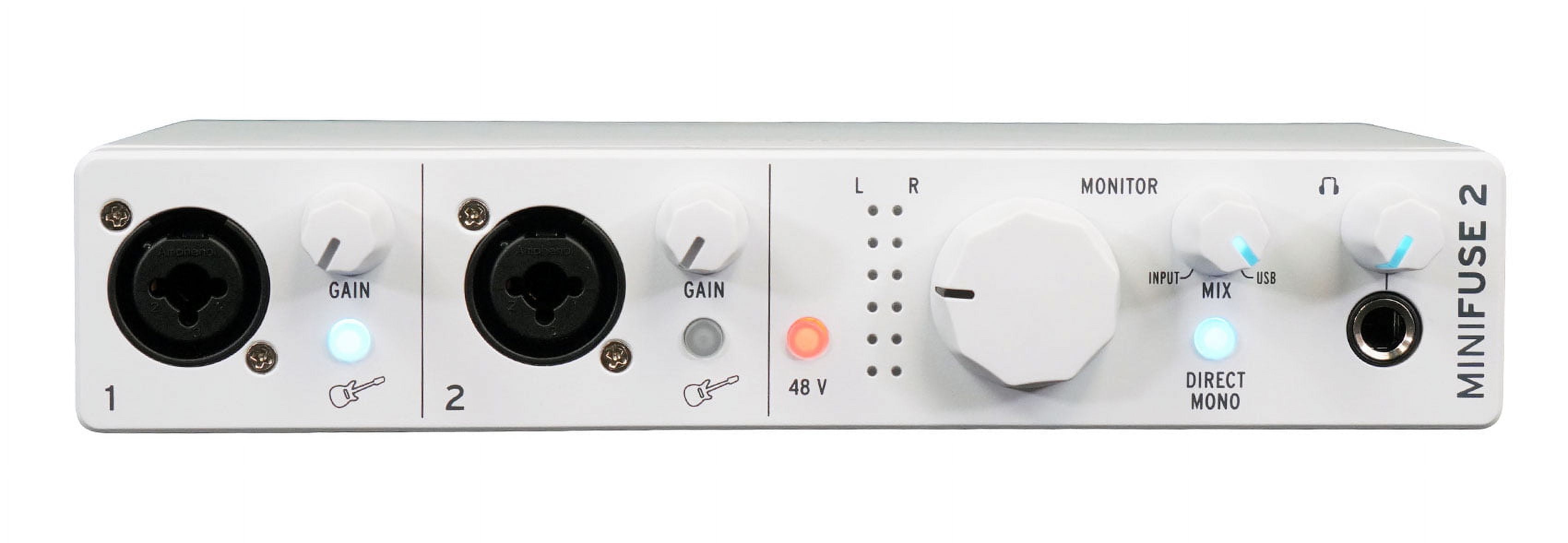 Arturia Minifuse 2 White 2x2 USB Audio Recording Interface + Bluetooth Speaker