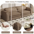 thumbnail image 5 of 93" King Size 3-in-1 Convertible Sleeper Sofa Bed with Chaise, Pull Out Couch Modern Living Room Furniture, Camel Teddy Fabric, 5 of 7