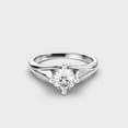 thumbnail image 2 of IGI Certified 5 Ct Wonderful Round Shape Lab Grown Diamond Proposal Ring for her | 14K White Gold (E/VVS2) | Solitaire Diamond Ring for Women | Size 8.5 Diamond-Capitals, 2 of 8