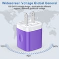 thumbnail image 4 of Charger Block Type C, 3 Pack USB Wall Charger with 10FT Type C Charging Cable Cord USB C Cable Phone Cables, Dual Port Phone Charger Android Charger Block USB Plug Adapter USB Charging Block, Purple, 4 of 8