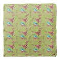 thumbnail image 4 of Bimba Green Red Berries & Bulbul Bird Printed Pure Silk Scarf Neck Wrap Summer Hair Bandanas For Women 40 x 80 Inches, 4 of 6