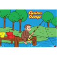 thumbnail image 1 of LA Rug CG-01 5178 Large Curious George "George Fishing" Juvenile Accent Rug, 1 of 1
