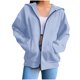 thumbnail image 2 of Ropa de mujer,Sudadera con capucha de polar para mujer, jersey de manga larga con cremallera y bolsillo, tejido de poliéster suave, ropa informal para el hogar, sopatenor, 2 of 8