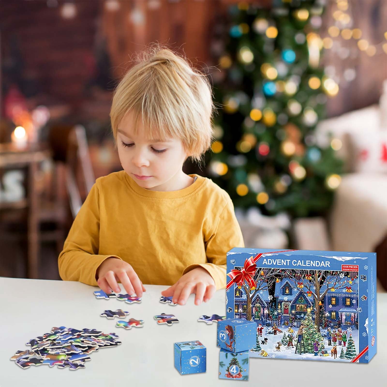 ZeXiYan Puzzle Advent Calendar 2024 Christmas Puzzles for Kids and
