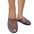 thumbnail image 5 of HTHLVMD Womens Jelly Mules, Women's Jelly Mesh Slides Casual Comfortable Closed Round Toe Slip On Soft Sole Clear Mule Sandals for Summer Indoor Outdoor Vacation Beach Slippers, Black 6, 5 of 5