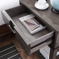 thumbnail image 2 of Leick Home Recessed Drawer Nightstand with Top AC/USB Charger in Oak, 2 of 9