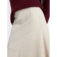 thumbnail image 5 of Time and Tru Women's Faux Suede Midi Skirt, 31" Length, Sizes 0-18, 5 of 6