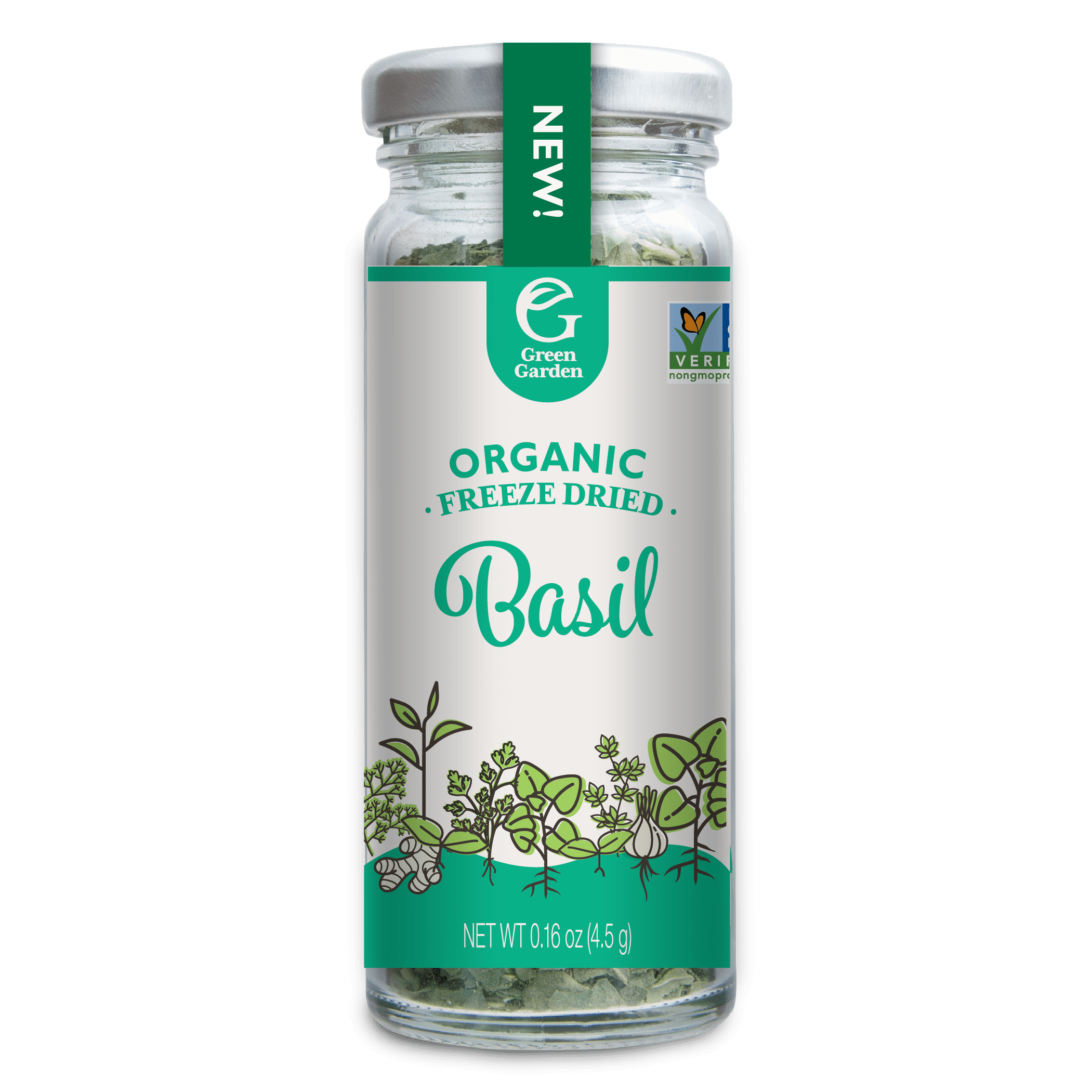 Green Garden Organic Freeze Dried Basil, 0.16 oz