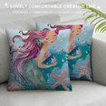thumbnail image 3 of Mermaid Pillow Covers Case Lovely Throw Pillowcase Double-Sided Plush Pillowcase Decorative Square Cushion Cover for Sofa Bedroom Home Decor, 3 of 5
