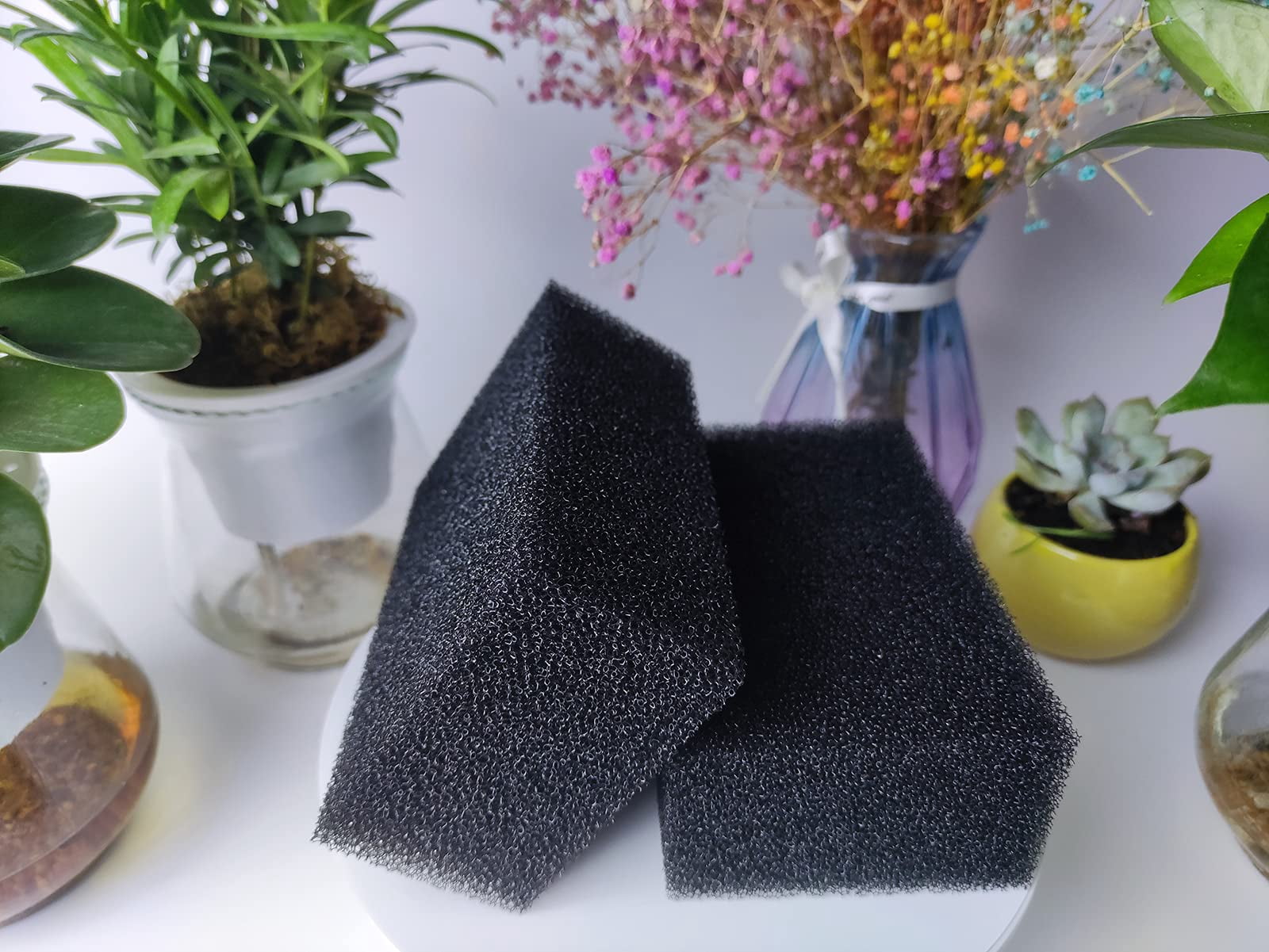 Qzbhct 10 Pcs Black & White Foam Filter Pads for Aqua Clear 70 300 Canister Filter Aquarium Bio Sponge Replacement
